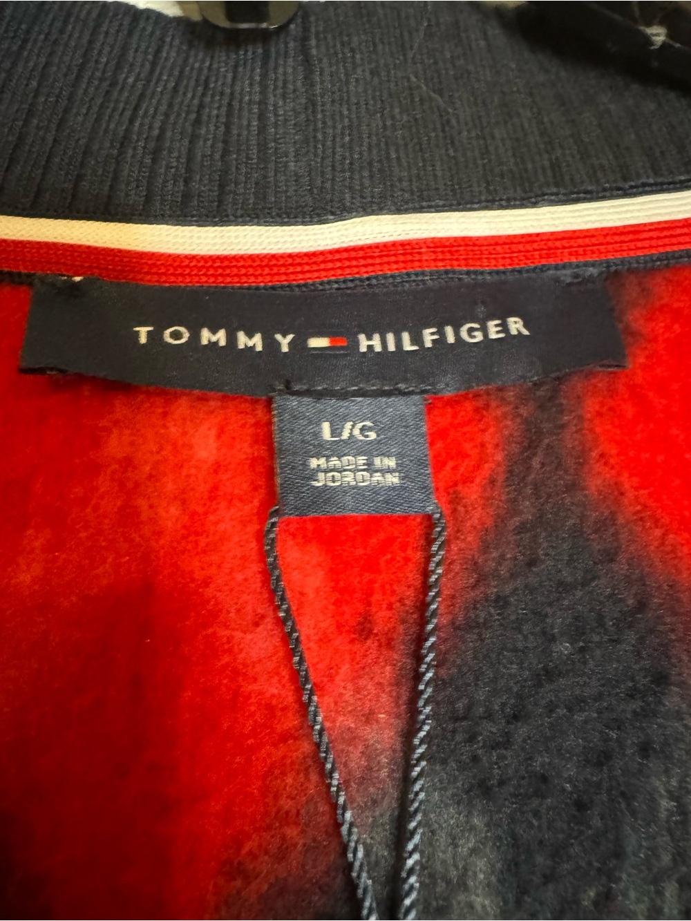 Tommy Hilfiger Red and Black Argyle Button Cardigan - Picture 5 of 8